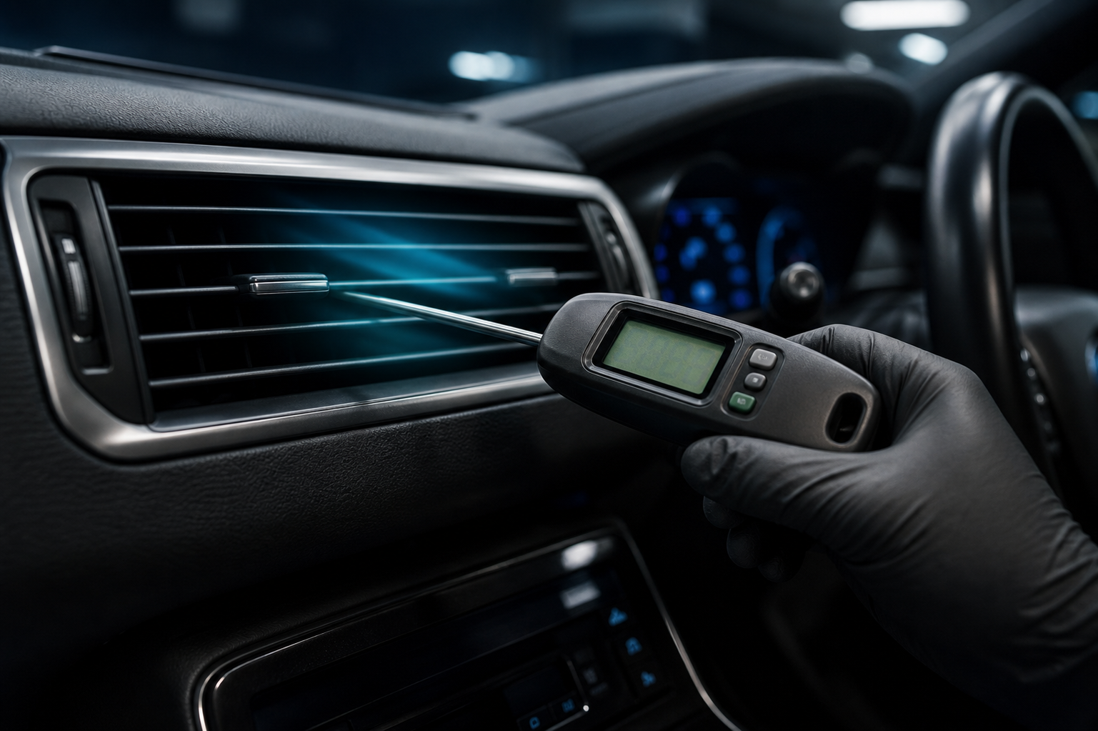 Air vent temperature test visual