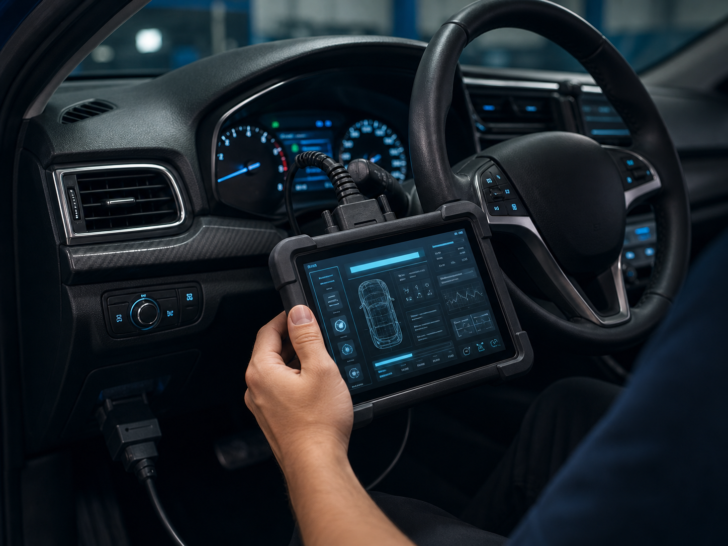 Dashboard diagnostics and workshop inspection visual