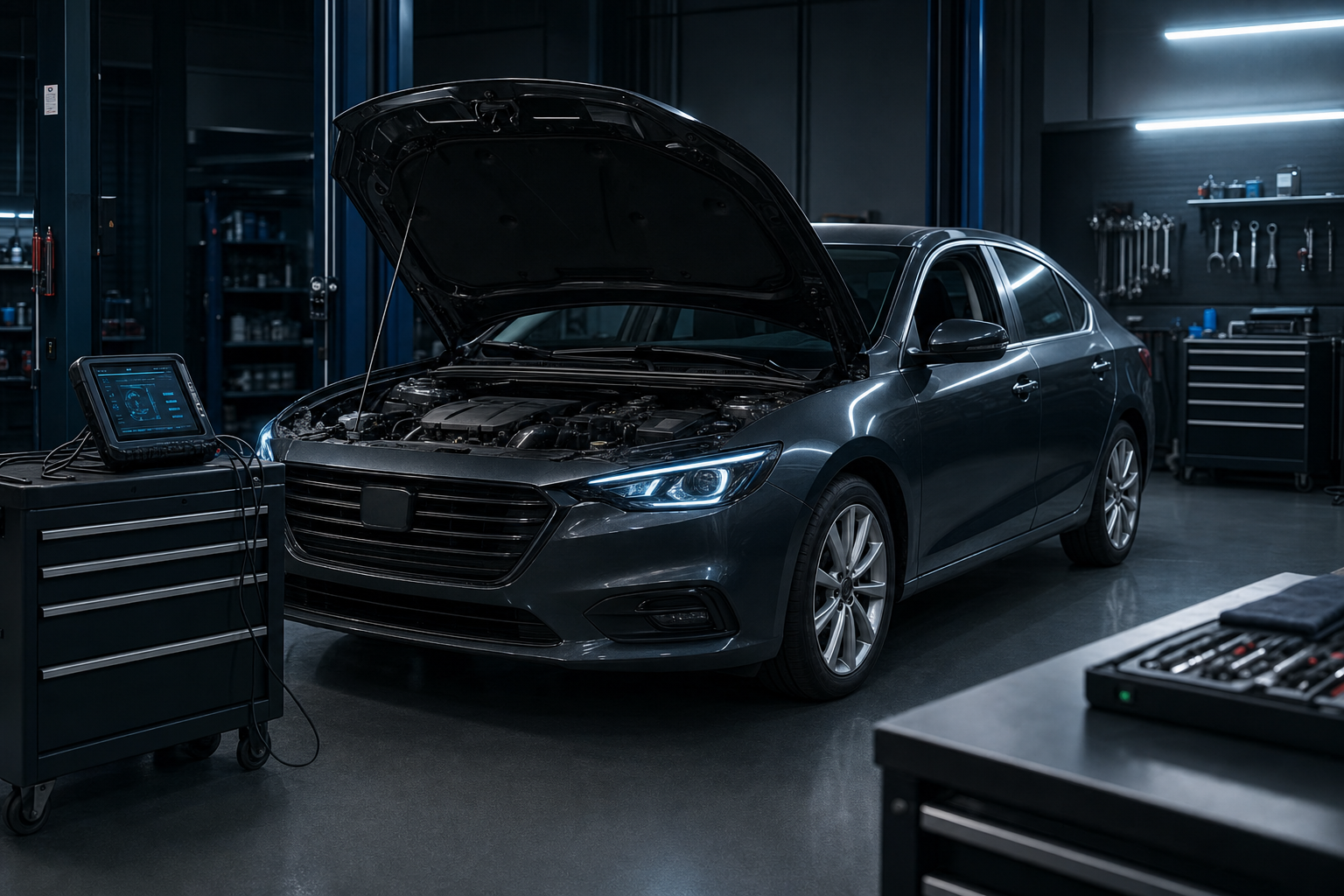 Customer car workshop inspection visual