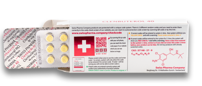 Swiss Pharma Clenbuterol 40mcg 100 Tablet - Görsel 2